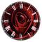 Designart 'Red Rose With Raindrops On Black Traditional Wall Clock